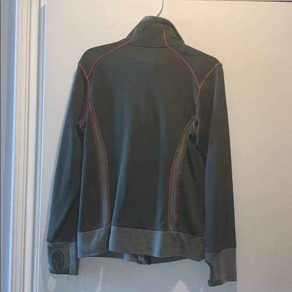 Columbia olive green jacket w pink stitching S/P - Picture 5 of 5